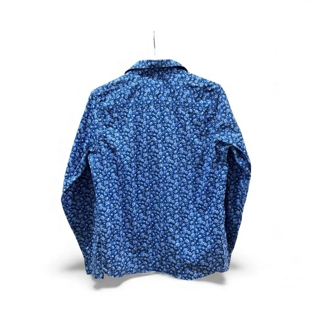 Men's Blue Floral Shirt -Sz S